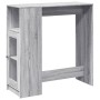 Mesa alta bar con estantes gris Sonoma 101x40x103,5 cm de , Mesas de cocina y de comedor - Ref: Foro24-854369, Precio: 75,20 ...
