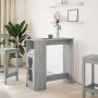 Mesa alta bar con estantes gris Sonoma 101x40x103,5 cm de , Mesas de cocina y de comedor - Ref: Foro24-854369, Precio: 75,20 ...