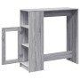 Mesa alta bar con estantes gris Sonoma 101x40x103,5 cm de , Mesas de cocina y de comedor - Ref: Foro24-854369, Precio: 75,20 ...