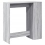 Mesa alta bar con estantes gris Sonoma 101x40x103,5 cm de , Mesas de cocina y de comedor - Ref: Foro24-854369, Precio: 75,20 ...