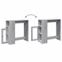 Mesa alta bar con estantes gris Sonoma 101x40x103,5 cm de , Mesas de cocina y de comedor - Ref: Foro24-854369, Precio: 75,20 ...