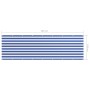 Toldo para balcón tela oxford blanco y azul 120x400 cm de vidaXL, Sombrillas - Ref: Foro24-134921, Precio: 19,75 €, Descuento: %