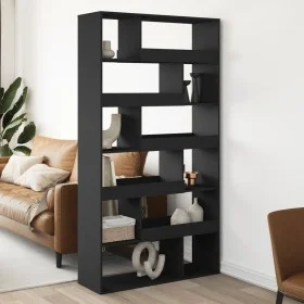 Separador de ambientes madera ingeniería negro 100x33x187,5 cm de , Librerías y estanterías - Ref: Foro24-3309502, Precio: 14...