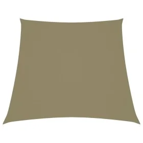 Toldo de vela trapezoidal de tela oxford beige 3/5x4 m de vidaXL, Sombrillas - Ref: Foro24-135188, Precio: 41,16 €, Descuento: %