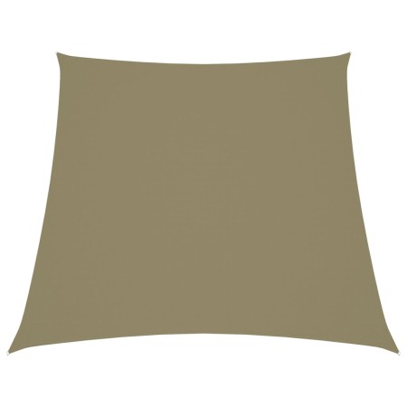 Toldo de vela trapezoidal de tela oxford beige 3/5x4 m de vidaXL, Sombrillas - Ref: Foro24-135188, Precio: 63,61 €, Descuento: %
