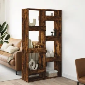 Room divider smoked oak wood 100x33x175 cm by , Bookcases and shelves - Ref: Foro24-3309577, Price: 104,36 €, Discount: %