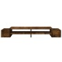 Soporte de pantalla con almacenaje roble ahumado 100x27x15 cm de , Bases y elevadores para ordenadores - Ref: Foro24-854692, ...