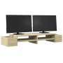 Soporte de pantalla con almacenaje roble Sonoma 100x27x15 cm de , Bases y elevadores para ordenadores - Ref: Foro24-854690, P...
