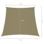Toldo de vela trapezoidal de tela oxford beige 3/5x4 m de vidaXL, Sombrillas - Ref: Foro24-135188, Precio: 41,16 €, Descuento: %