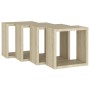 Estantes cubo de pared 4 unidades roble Sonoma 30x15x30 cm de , Estantes y estanterías - Ref: Foro24-807008, Precio: 37,62 €,...