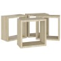 Estantes cubo de pared 4 unidades roble Sonoma 30x15x30 cm de , Estantes y estanterías - Ref: Foro24-807008, Precio: 37,62 €,...