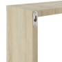 Estantes cubo de pared 4 unidades roble Sonoma 30x15x30 cm de , Estantes y estanterías - Ref: Foro24-807008, Precio: 37,62 €,...