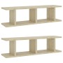 Estantes de pared 2 uds contrachapada roble Sonoma 75x18x20 cm de , Estantes y estanterías - Ref: Foro24-807190, Precio: 34,2...