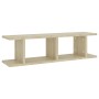 Estantes de pared 2 uds contrachapada roble Sonoma 75x18x20 cm de , Estantes y estanterías - Ref: Foro24-807190, Precio: 34,2...