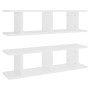 Estantes de pared 2 uds madera contrachapada blanco 75x18x20 cm de , Estantes y estanterías - Ref: Foro24-807187, Precio: 35,...