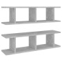 Estante de pared 2 uds contrachapada gris hormigón 75x18x20 cm de , Estantes y estanterías - Ref: Foro24-807191, Precio: 28,1...