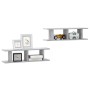 Estante de pared 2 uds contrachapada gris hormigón 75x18x20 cm de , Estantes y estanterías - Ref: Foro24-807191, Precio: 28,1...