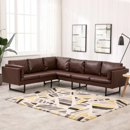 Ecksofa aus braunem Kunstleder von , Sofas - Ref: Foro24-287923, Preis: 680,30 €, Rabatt: %