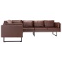 Sofá de esquina cuero sintético marrón de , Sofás - Ref: Foro24-287923, Precio: 684,27 €, Descuento: %