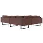 Sofá de esquina cuero sintético marrón de , Sofás - Ref: Foro24-287923, Precio: 684,27 €, Descuento: %