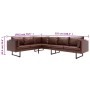 Sofá de esquina cuero sintético marrón de , Sofás - Ref: Foro24-287923, Precio: 684,27 €, Descuento: %