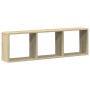 Armario de pared madera de ingeniería roble sonoma 100x16x30 cm de , Estantes y estanterías - Ref: Foro24-854870, Precio: 30,...