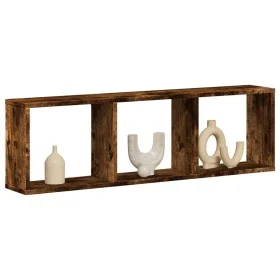 Armario de pared madera ingeniería roble ahumado 100x16x30 cm de , Estantes y estanterías - Ref: Foro24-854872, Precio: 30,96...