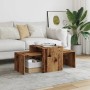 Set mesas de centro madera ingeniería envejecida 100x48x40 cm de , Mesas de centro - Ref: Foro24-856054, Precio: 60,35 €, Des...