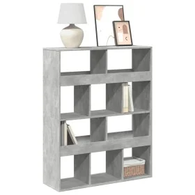 Estantería madera de ingeniería gris hormigón 100x33x125,5 cm de , Librerías y estanterías - Ref: Foro24-3309360, Precio: 97,...