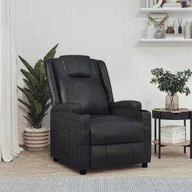 Sillón reclinable de cuero sintético negro de , Sillones - Ref: Foro24-348413, Precio: 223,32 €, Descuento: %