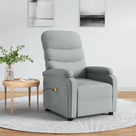 Massage-Sessel aus hellem grauem Stoff von , Elektrische Massagesessel - Ref: Foro24-348299, Preis: 193,52 €, Rabatt: %
