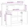 Aparador de madera de ingeniería roble artisan 60x30x70 cm de , Aparadores - Ref: Foro24-856839, Precio: 91,09 €, Descuento: %