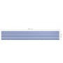 Toldo para balcón tela oxford blanco y azul 90x600 cm de vidaXL, Sombrillas - Ref: Foro24-134919, Precio: 32,36 €, Descuento: %