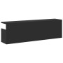Armario de pared madera de ingeniería negro 100x20x30 cm de , Estantes y estanterías - Ref: Foro24-854842, Precio: 39,26 €, D...