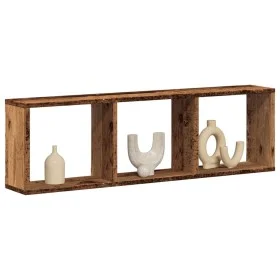 Mueble de pared madera de ingeniería envejecida 100x16x30 cm de , Estantes y estanterías - Ref: Foro24-854875, Precio: 29,44 ...