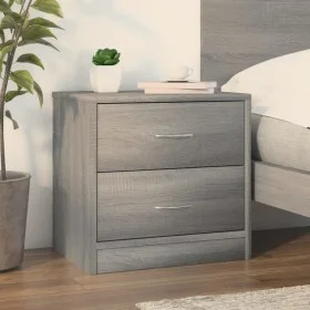 Mesita de noche madera de ingeniería gris Sonoma 40x30x40 cm de , Mesitas de noche - Ref: Foro24-815407, Precio: 45,69 €, Des...
