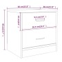 Mesita de noche madera de ingeniería gris Sonoma 40x30x40 cm de , Mesitas de noche - Ref: Foro24-815407, Precio: 46,46 €, Des...