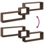 Armario de pared madera de ingeniería marrón roble 158x18x53 cm de , Estantes y estanterías - Ref: Foro24-854820, Precio: 40,...