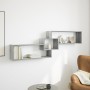 Armario de pared madera ingeniería gris hormigón 158x18x53 cm de , Estantes y estanterías - Ref: Foro24-854817, Precio: 31,51...
