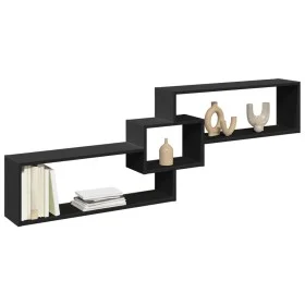 Armario de pared madera de ingeniería negro 158x18x53 cm de , Estantes y estanterías - Ref: Foro24-854815, Precio: 39,98 €, D...