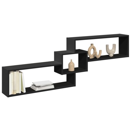 Armario de pared madera de ingeniería negro 158x18x53 cm de , Estantes y estanterías - Ref: Foro24-854815, Precio: 40,60 €, D...