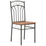 Conjunto de comedor de 5 piezas MDF y acero marrón de , muebles para cocinas y comedores - Ref: Foro24-281400, Precio: 185,93...