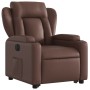 Sillón reclinable elevable eléctrico de cuero sintético marrón de , Sillones - Ref: Foro24-3204560, Precio: 330,11 €, Descuen...