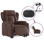 Sillón reclinable elevable eléctrico de cuero sintético marrón de , Sillones - Ref: Foro24-3204560, Precio: 330,11 €, Descuen...