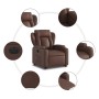 Sillón reclinable elevable eléctrico de cuero sintético marrón de , Sillones - Ref: Foro24-3204560, Precio: 330,11 €, Descuen...