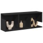Armario de pared madera de ingeniería negro 80x20x30 cm de , Estantes y estanterías - Ref: Foro24-854833, Precio: 32,02 €, De...