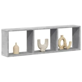Armario de pared madera ingeniería gris hormigón 100x16x30 cm de , Estantes y estanterías - Ref: Foro24-854871, Precio: 26,58...