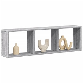Armario de pared madera de ingeniería gris Sonoma 100x16x30 cm de , Estantes y estanterías - Ref: Foro24-854873, Precio: 30,5...
