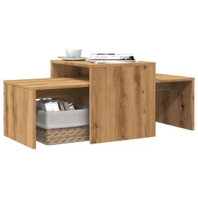 Mesa de centro madera de ingeniería roble artisan 100x48x40 cm de , Mesas de centro - Ref: Foro24-856055, Precio: 65,23 €, De...