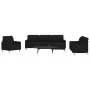 4-piece black fabric sofa set with footrests by , Sofas - Ref: Foro24-3278299, Price: 705,62 €, Discount: %